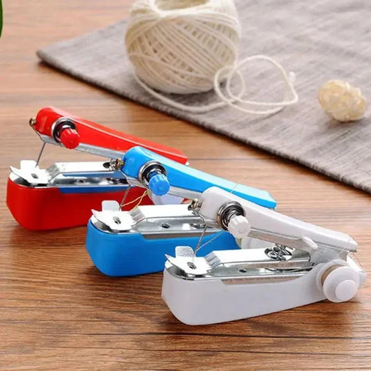 Mini handheld sewing machine for quick and easy stitching of clothes and fabrics, great for travel and small DIY repairs