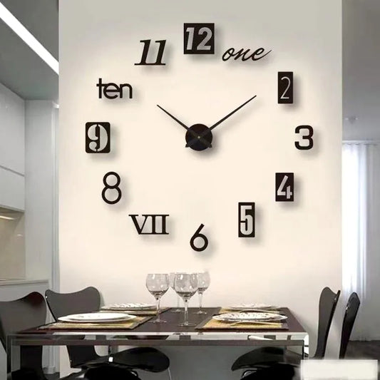 Creative Luminous Silent Wall Clock DIY Living Room Bedroom