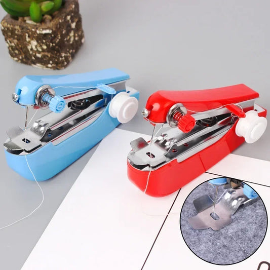 Mini handheld sewing machine for quick and easy stitching of clothes and fabrics, great for travel and small DIY repairs