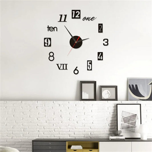 Creative Luminous Silent Wall Clock DIY Living Room Bedroom